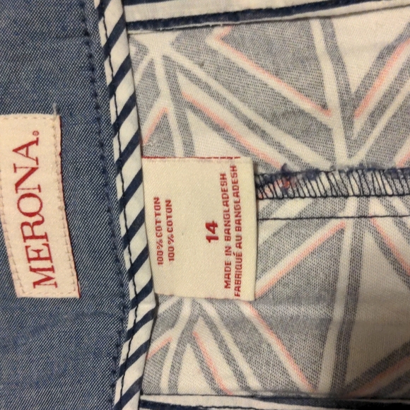 Merona Pattern Shorts Size 14 - Picture 5 of 5